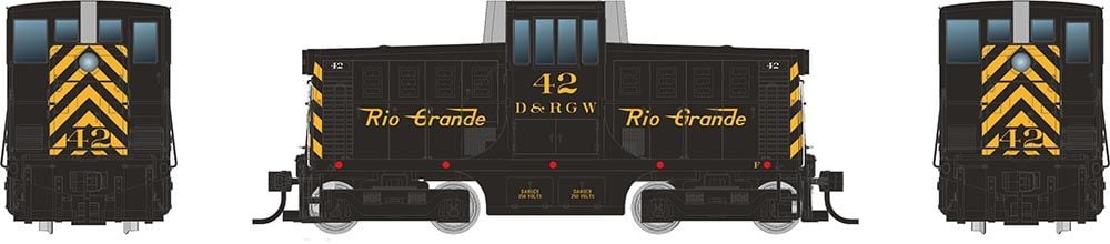 Rapido 048013 HO GE 44 Tonner (DC/Silent) Rio Grande Black & Yellow #42