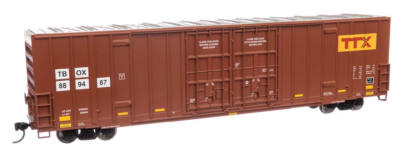 Walthers Mainline HO Scale TTX TBOX #889487 60' High Cube Plate F Boxcar