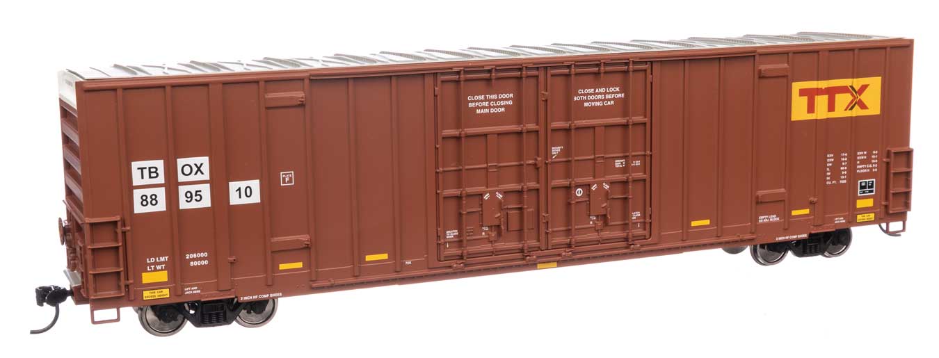 Walthers Mainline HO Scale TTX TBOX #889510 60' High Cube Plate F Boxcar