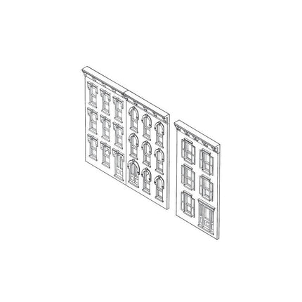 Woodland Scenics HO Scale Townhouse Flats//3 Fronts DPM Kit