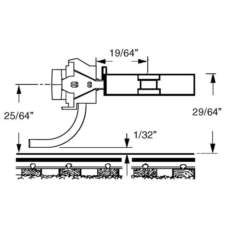 Kadee HO #118-25 Bulk Pack #118 'SF' Shelf Whisker Metal Coupler without Draft Gear Boxes Medium 9/32" Centerset Shank - 25 Pair