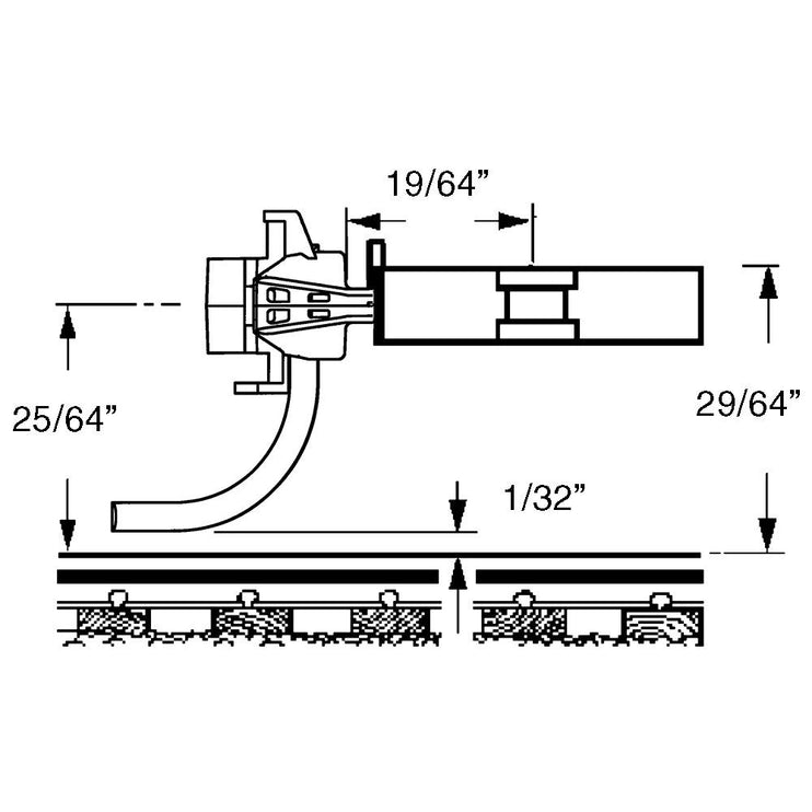 Kadee #119-25 HO Scale Bulk Pack - 25 pair #119 SE Shelf Whisker Metal Coupler - Medium (9/32") Centerset Shank