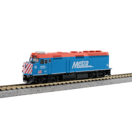 Kato N Scale Chicago Metra #157 City of Palestine F40PH Diesel