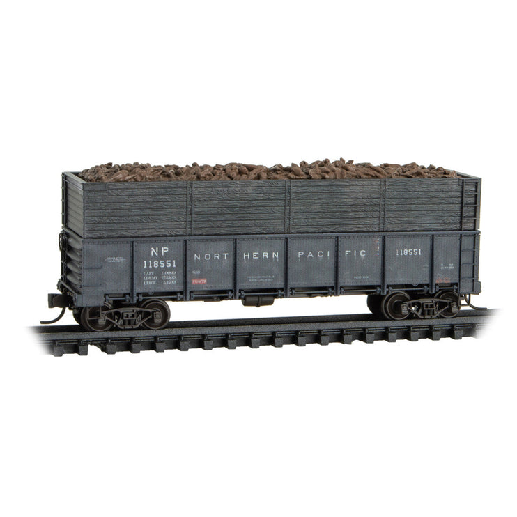 Micro Trains N Scale Northern Pacific weathered 3-pk w/beet load  Foam Family Nest RD# NP 118542, 118551, 118583 (Copy)