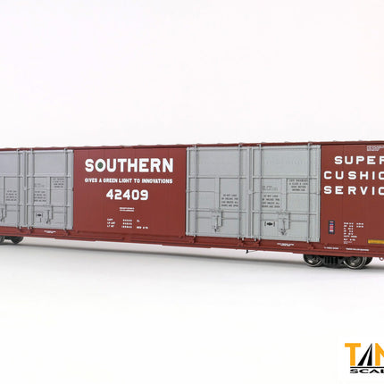 Tangent Southern (SOU) “Delivery 2-1970 Brown” Greenville 86′ Quad Plug Door Box Car