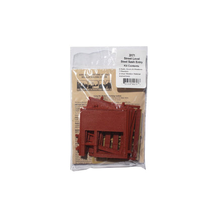 Woodland Scenics HO Scale DPM Street Level Wall Steel Sash Entry