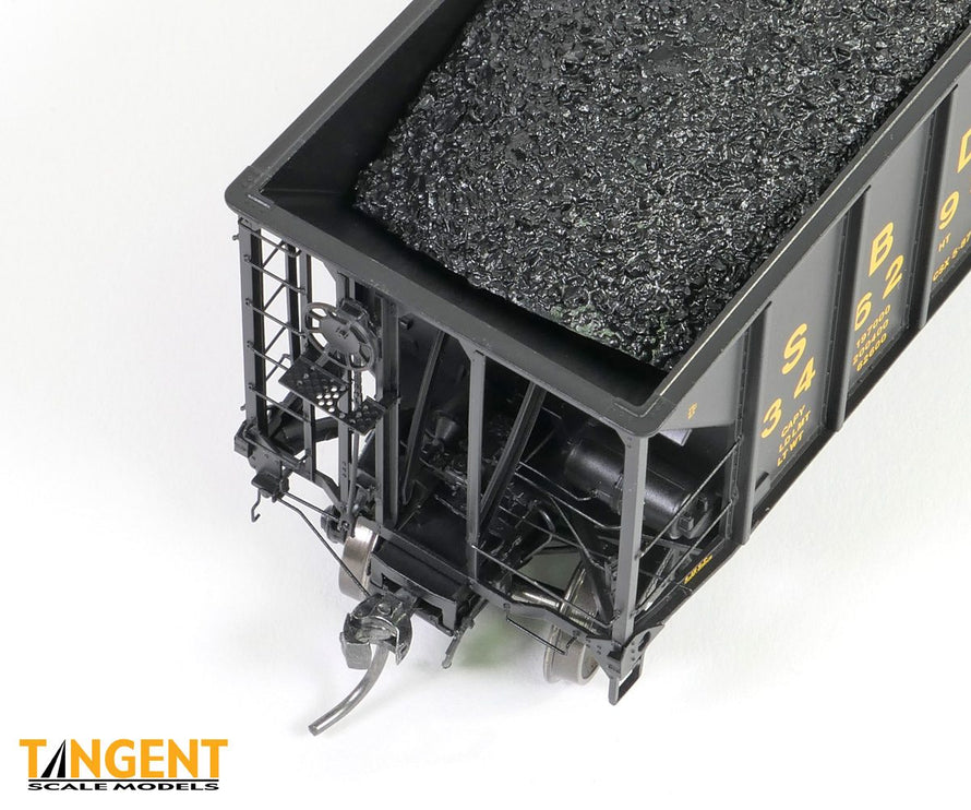 Tangent HO Scale SBD / CSXT Black Repaint 1987+ Bethlehem Steel 3350 CuFt Quad Coal Hopper 