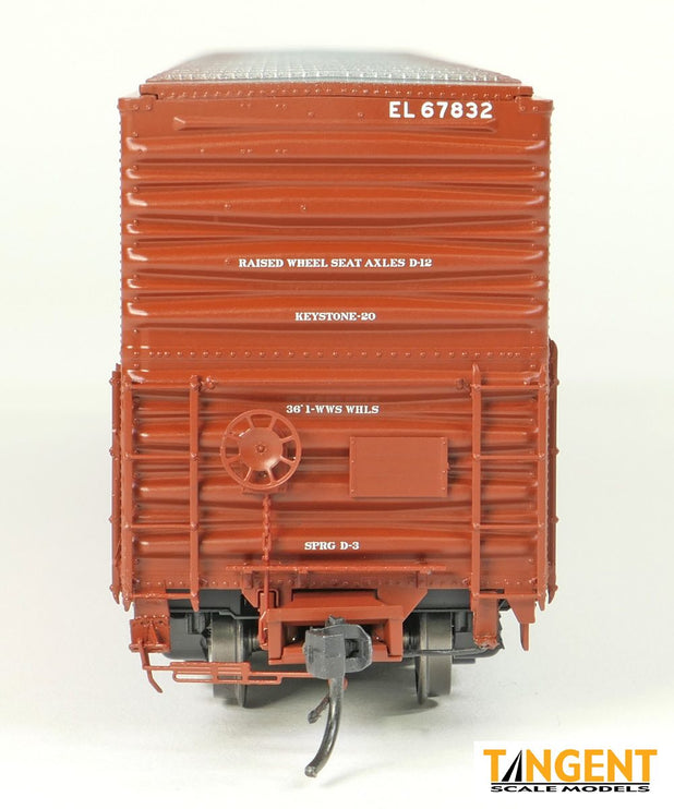 Tangent Erie Lackawanna (EL) “Delivery Red 1966” Greenville 6,000CuFt 60′ Double Door Box Car 67825