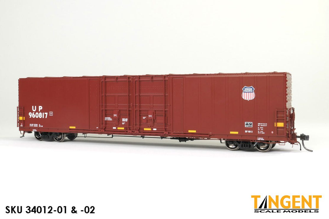 Tangent HO Scale Union Pacific (UP) “Red Repaint BF-90-3 2005+” Thrall 5,880CuFt 60′ Double Plug Door Box Car