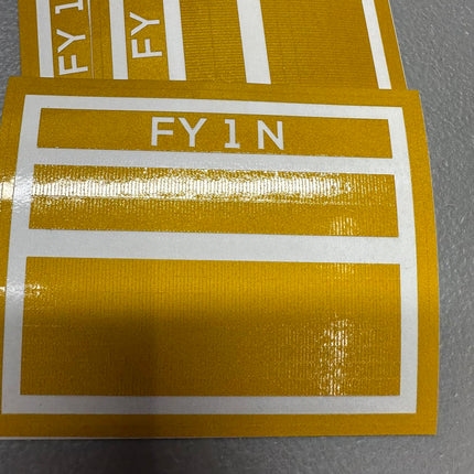 N Scale Railroad Freight Car Yellow Reflective Markings Set