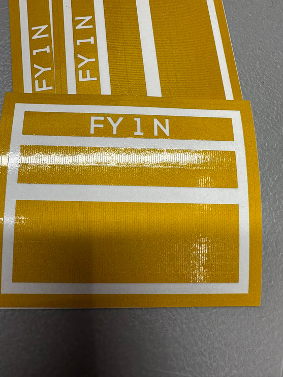 N Scale Railroad Freight Car Yellow Reflective Markings Set