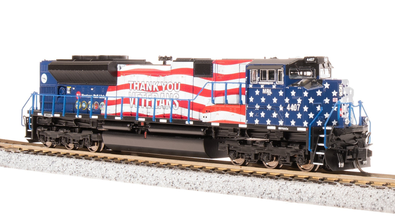 Broadway Limited N MRL 4407 Veterans Tribute SD70ACe Pargon 4 DCC/Sound