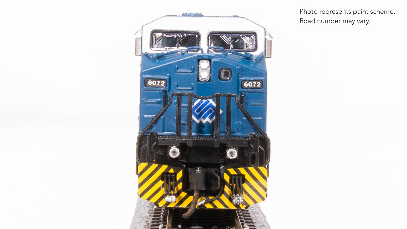 Broadway Limited N GE AC6000, BHP Iron Ore #6072, Blue & White, "Hesta" Stealth DC