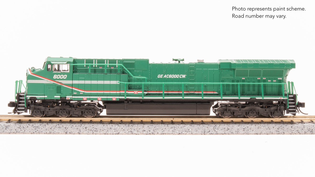 Broadway Limited N 8GE AC6000, GE Demo #6000, Green Demo Paint Stealth DC