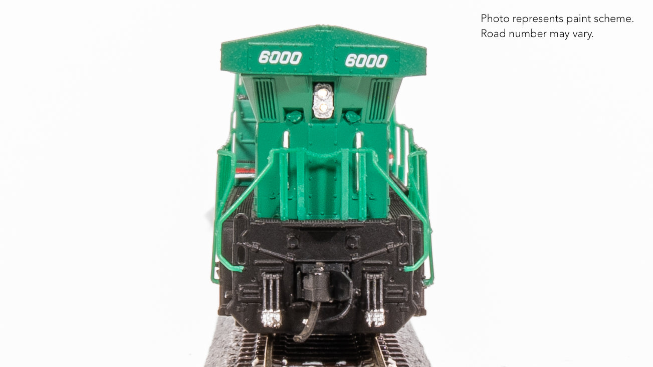 Broadway Limited N 8GE AC6000, GE Demo #6000, Green Demo Paint Stealth DC