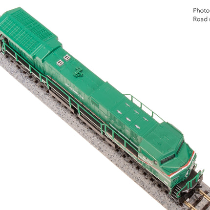 Broadway Limited N 8GE AC6000, GE Demo #6000, Green Demo Paint Stealth DC