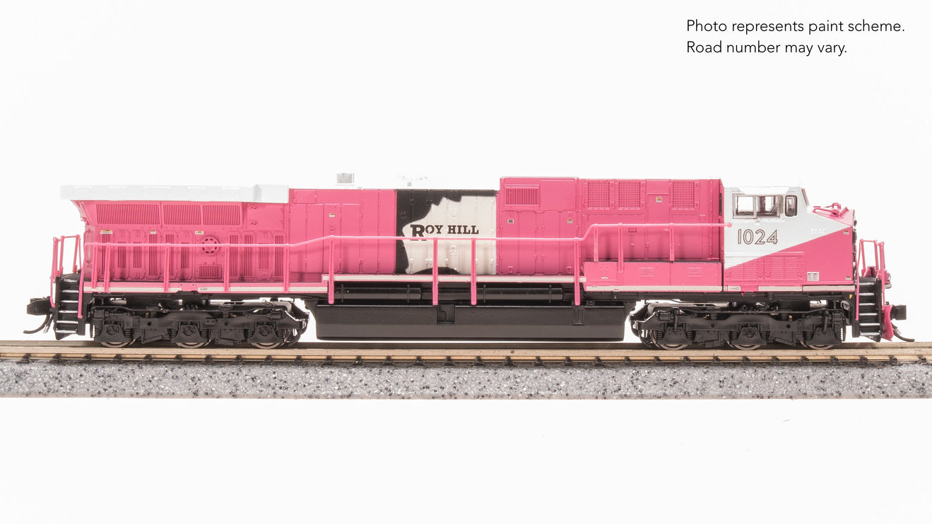 Broadway Limited N GE AC6000, Roy Hill Mining #1024, Pink/White/Black Paint Stealth DC