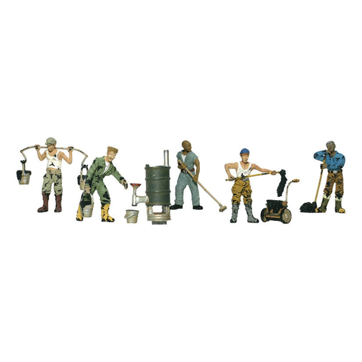 Roofers - HO Scale - This set includes five men