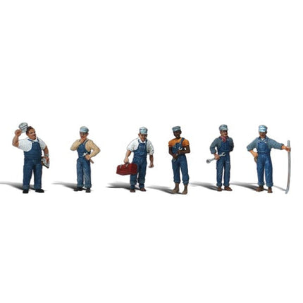 Train Mechanics - HO Scale - Set of train mechanics and a tool box