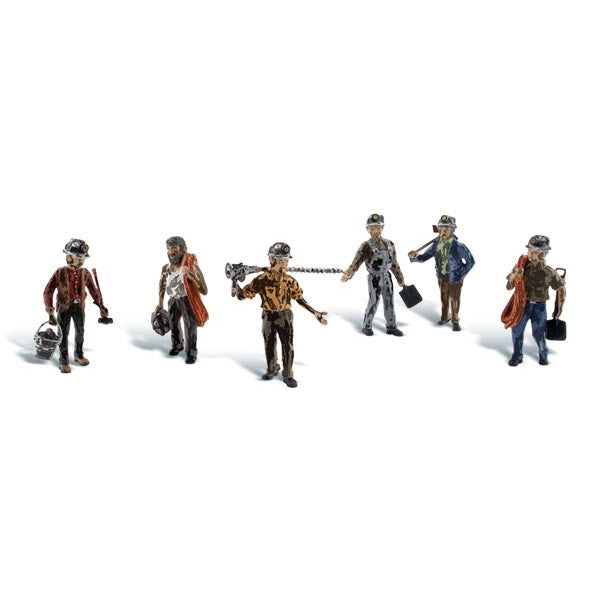 Miners - HO Scale - Miners toting all the equipment they need for their shift deep below the Earth's surface