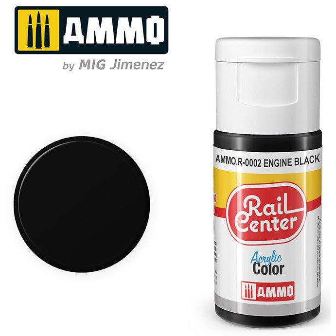 Ammo Mig Rail Center Engine Black (15ml)