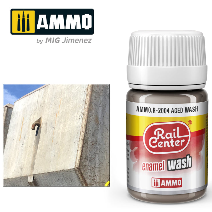 Ammo Mig Rail Center Aged Wash (35ml)