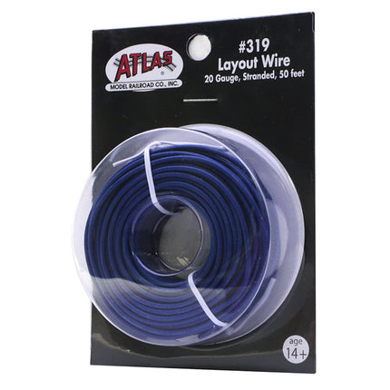 Atlas HO 20g Wire Blue (50ft) Train Supply Model Train Layout Wire