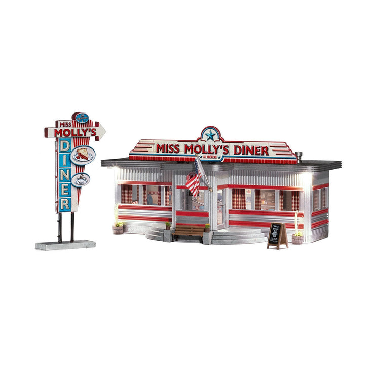 Woodland Scenics N Scale Miss Mollys Diner Built and Ready