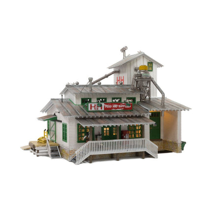 Woodland Scenics HO Scale H&H Feed Mill Built and Ready