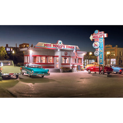 Woodland Scenics HO Scale Miss Mollys Diner Built and Ready