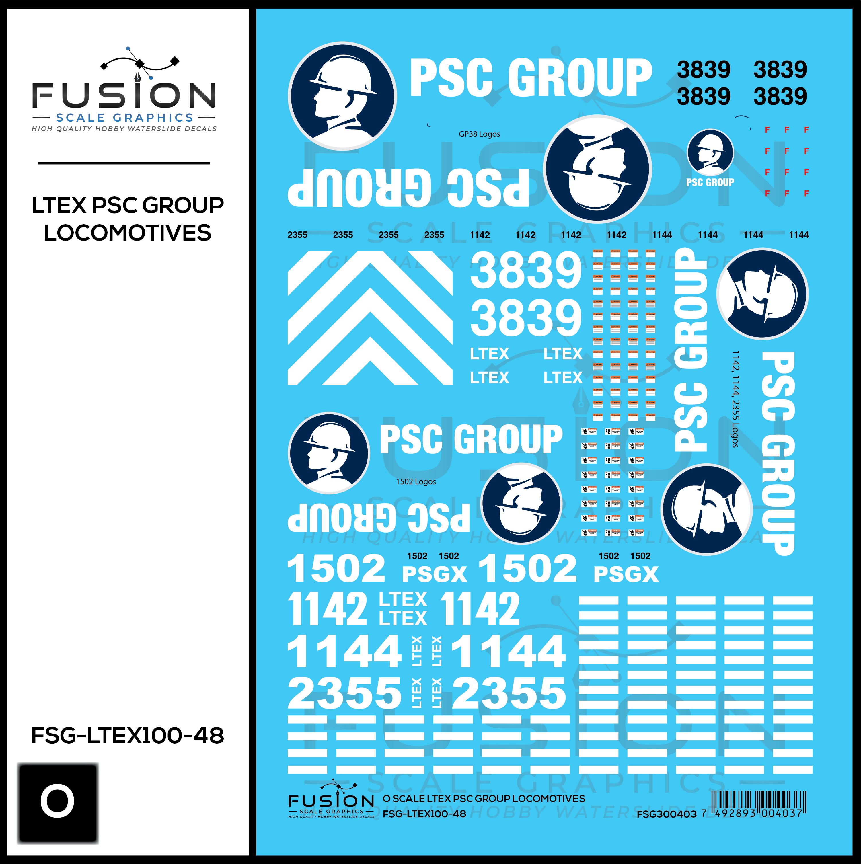 O Scale LTEX PSC Group Locomotives Decal Set – Train Supply