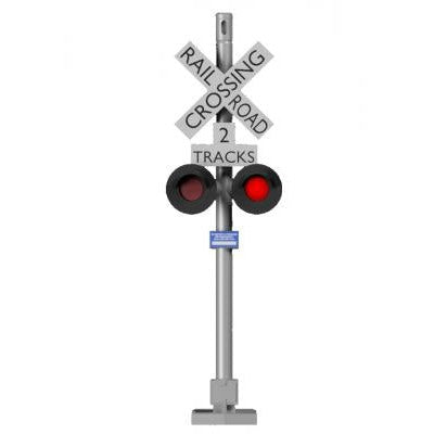 Details Plus HO Scale Modern Grade Crossing Bi-Directional Lighted Signal 2 Pack