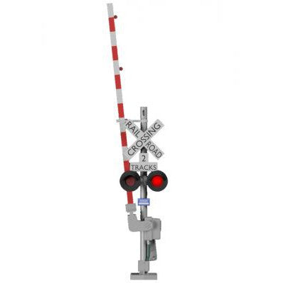 Details Plus HO Scale Modern Grade Crossing W/Gate Bi-Directional Lighted Signal 2 Pack