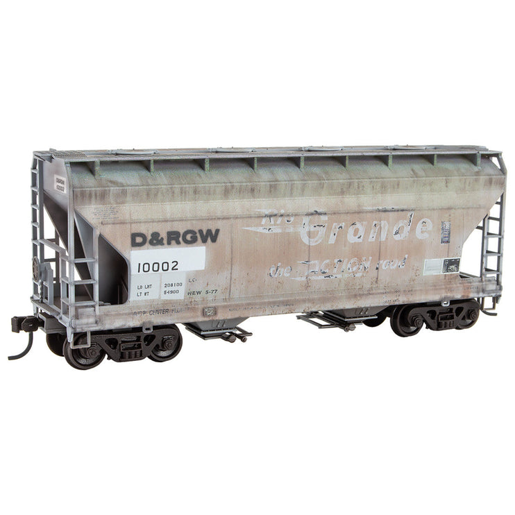 Micro Trains HO Scale D&RGW weathered Hopper Kit RD# 1002