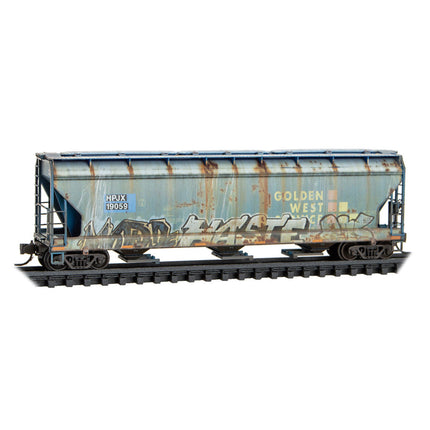 Micro Trains N Scale Helm Leasing/ex-GWS 3-Bay Covered Hopper w/ Elongated Hatches  RD# HPJX 19059