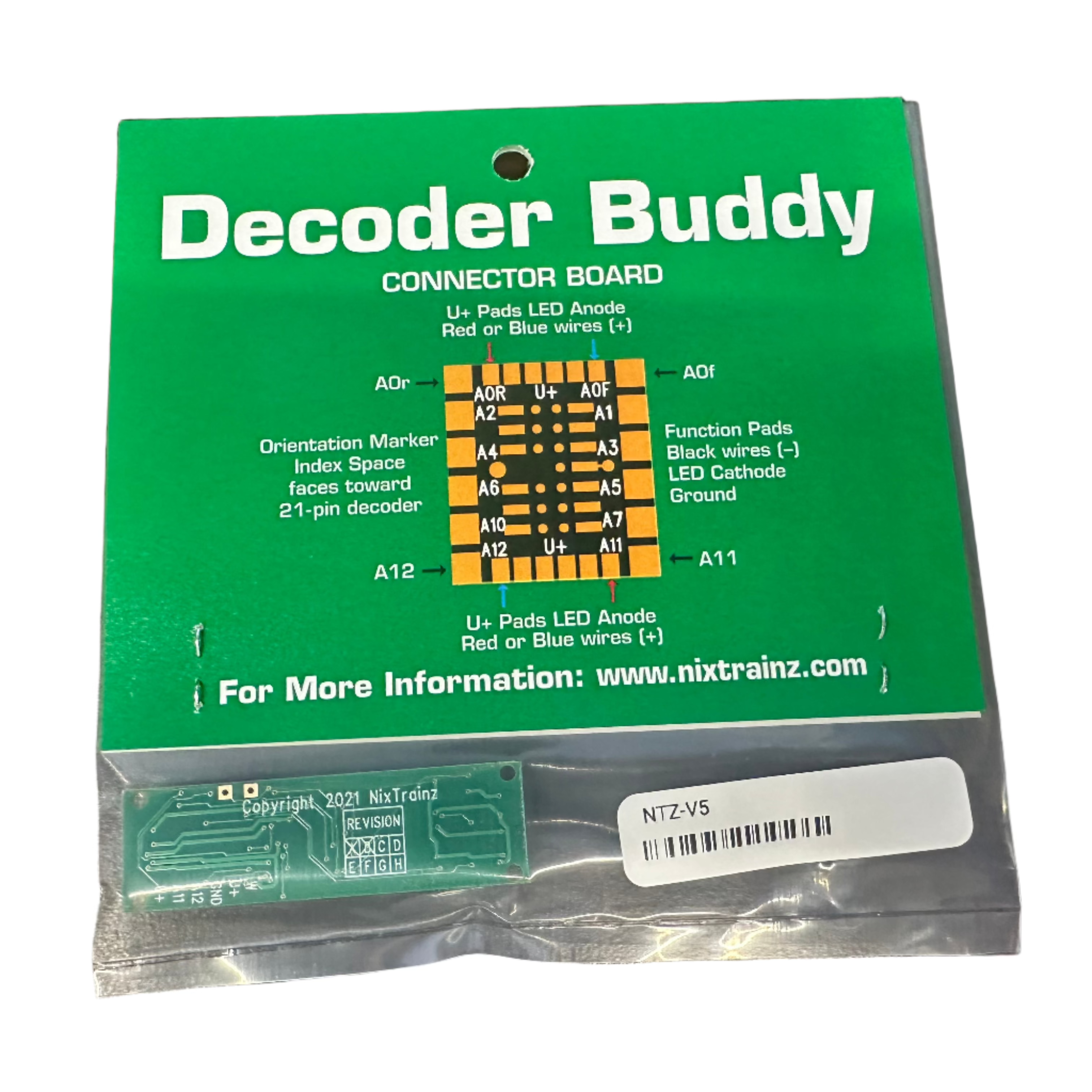 NixTrainz NTZ5 Decoder Buddy V5 12 Output 21-Pin DCC Board – Train Supply