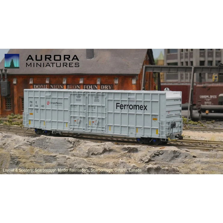 Aurora Miniatures HO Scale FXE Ferromemx Greenbrier 7550 cf 60' Plate F Boxcar 1st Run 874635