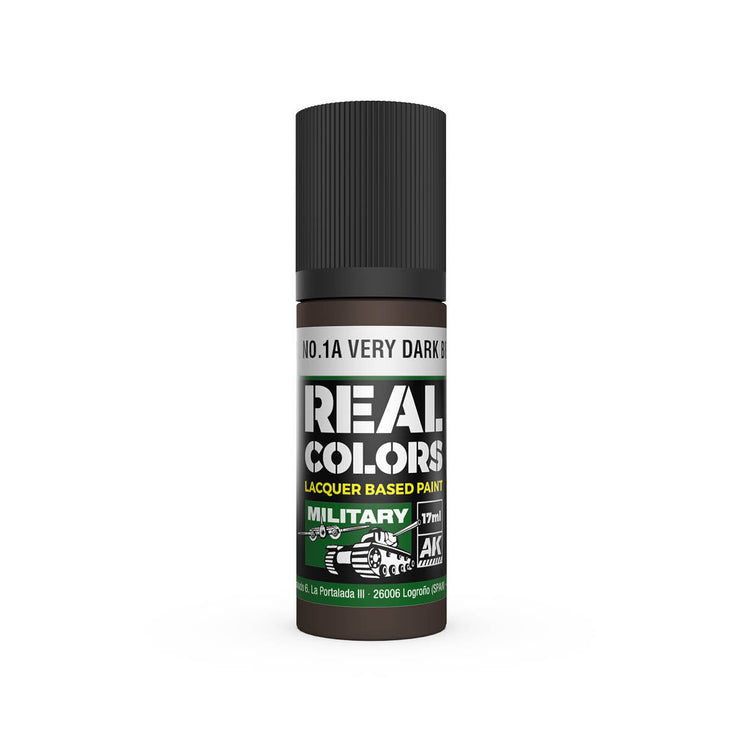 AK Interactive Real Colors S.C.C. No.1A Very Dark Brown 17 ml.