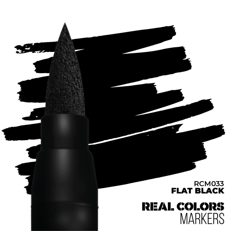 AK Interactive Real Colors Markers Flat Black RCM033