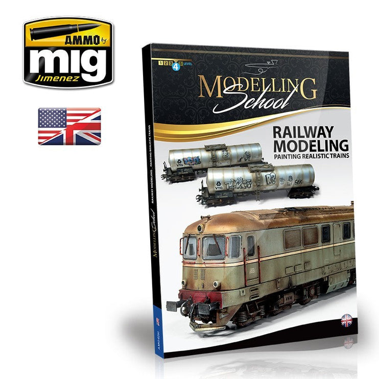 Ammo Mig Rail Center Modelling School Railway Modeling  Painting Realistic Trains (English)