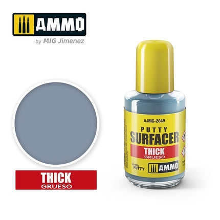 Ammo Mig Thick Putty Surfacer 30ml Jar with Brush