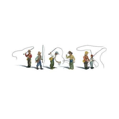 Fly Fishermen - HO Scale - Fly fishermen are ready for the big catch