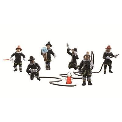 Rescue Firefighters - HO Scale - Six Firefighters to the rescue! They come in various action poses, fighting fires and saving lives